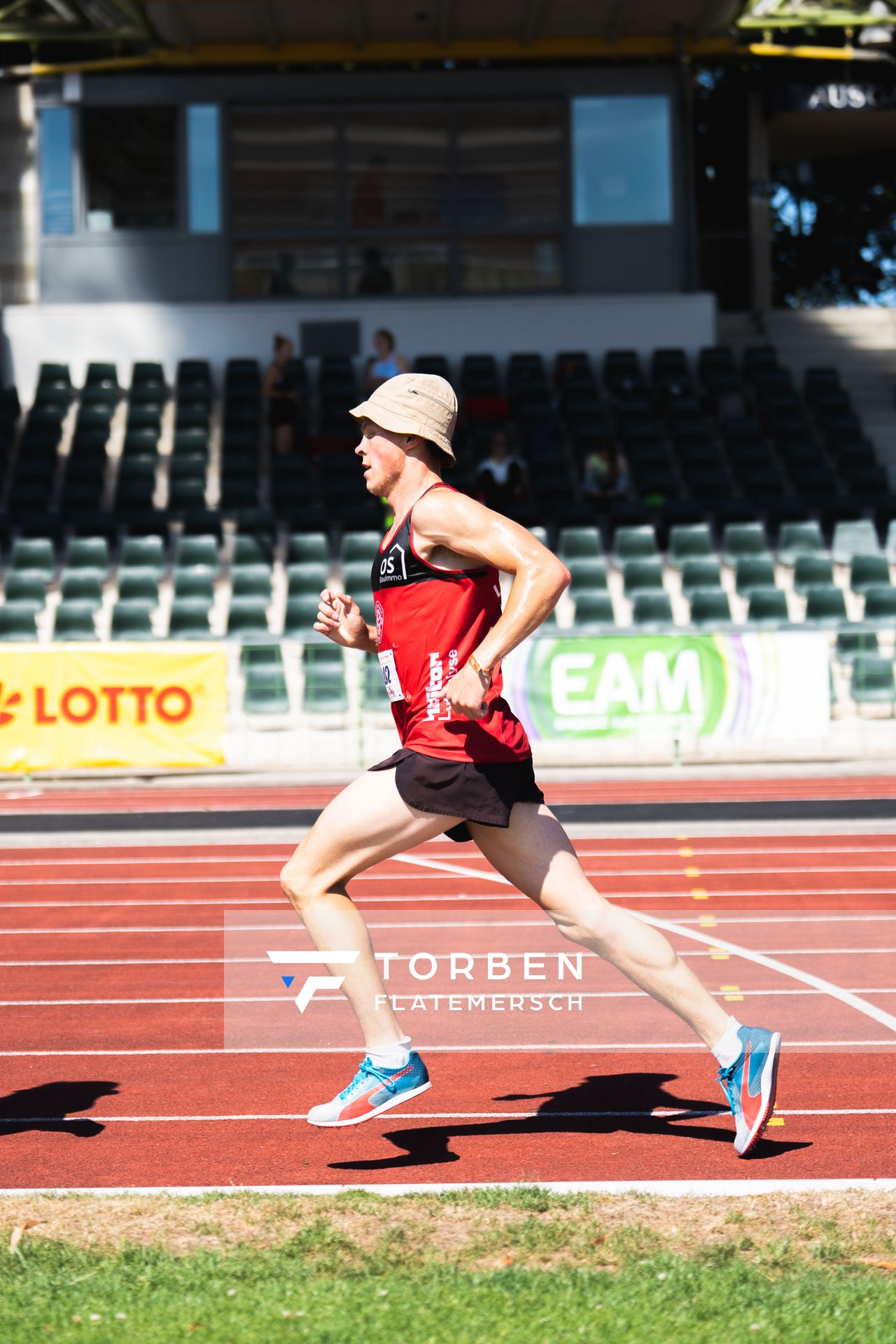 Nils Huhtakangas (LG Osnabrueck) ueber 5000m am 03.07.2022 waehrend den NLV+BLV Leichtathletik-Landesmeisterschaften im Jahnstadion in Goettingen (Tag 2)